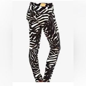 Ralph Lauren Denim & Supply Zebra Print Skinny Zipper Ankle Jeans Size 30